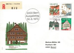 FDC ARCHITEKTURA SZWAJCARIA MI.1009-1012