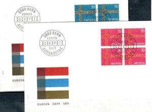 FDC EUROPA CEPT SZWAJCARIA MI.947-948 NR3