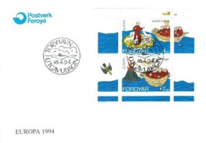 FDC EUROPA WYSPY OWCZE MI.BL.7