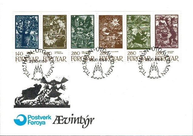 FDC BAŚNIE I LEGENDY WYSPY OWCZE MI.106-111