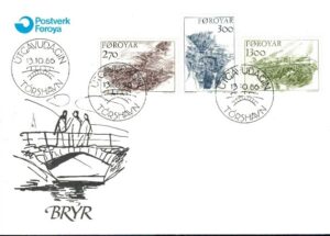 FDC SŁANIA WYSPY OWCZE MI.142-144