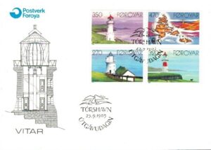 FDC LATARNIA MORSKA WYSPY OWCZE MI.121-124