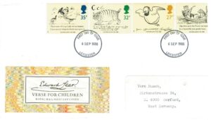 FDC WIERSZ DLA DZIECI ANGLIA MI.1170-1173 NR4