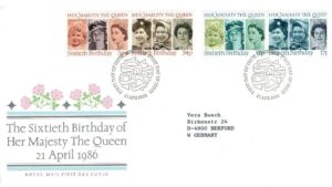 FDC KRÓLOWA ELŻBIETA II ANGLIA MI.1064-1067