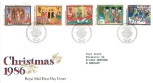 FDC BOŻE NARODZENIE ANGLIA MI.1091-1095