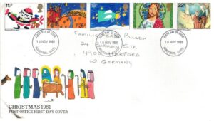 FDC BOŻE NARODZENIE ANGLIA MI.895-899 NR3