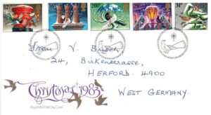 FDC BOŻE NARODZENIE ANGLIA MI.970-974