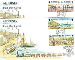 FDC MARYNISTYKA ALDERNEY MI.108-115