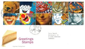 FDC UŚMIECHY  ANGLIA MI.1327-1336 NR1