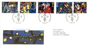 FDC BOŻE NARODZENIE ANGLIA MI.1421-1425 NR2