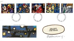 FDC BOŻE NARODZENIE ANGLIA MI.1421-1425 NR1