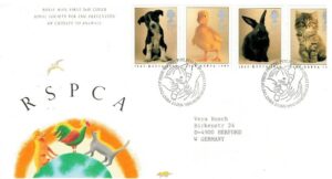 FDC ZWIERZĘTA ANGLIA MI.1245-1248