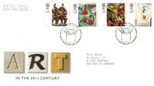 FDC SZTUKA ANGLIA MI.1451-1454