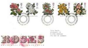 FDC RÓŻE ANGLIA MI.1345-1349