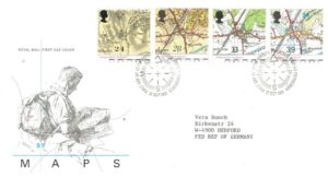 FDC MAPY ANGLIA MI.1363-1366