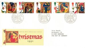 FDC BOŻE NARODZENIE ANGLIA MI.1367-1371 NR2