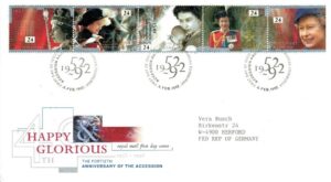 FDC KRÓLOWA ELŻBIETA II ANGLIA MI.1387-1391 NR3