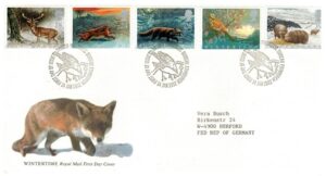 FDC ZWIERZĘTA ANGLIA MI.1372-1376