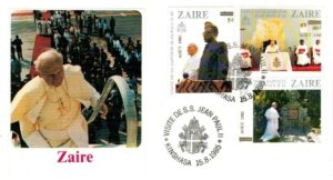 WIZYTA JANA PAWŁA II ZAIRE-KINSHASA KOPERTA