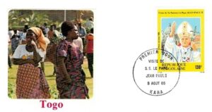 WIZYTA JANA PAWŁA II TOGO-KARA KOPERTA