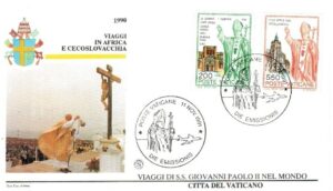 WIZYTA JANA PAWŁA II DO AFRYKI I CZECHOSŁOWACJI KOPERTA