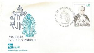 WIZYTA JANA PAWŁA II ARGENTYNA-BUENOS AIRES KOPERTA