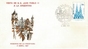 WIZYTA JANA PAWŁA II ARGENTYNA-ROSARIO DE LA FRONTERA KOPERTA