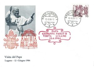 WIZYTA JANA PAWŁA II SZWAJCARIA-LUGANO KOPERTA