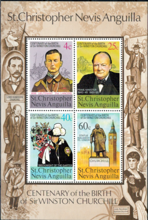 W.CHURCHILL ST.CHRISTOPHER NEVIS ANGUILLA MI.BL.3**
