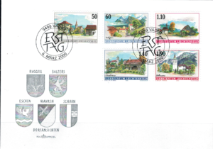 FDC ARCHITEKTURA LIECHTENSTEIN MI.1229-1233