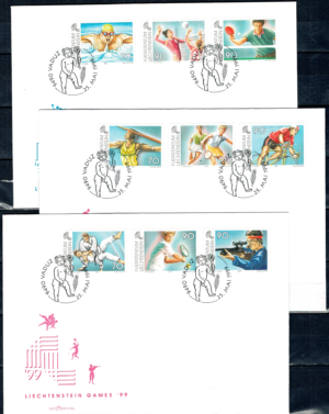 FDC OLIMPIADA LETNIA LIECHTENSTEIN MI.1203-1211