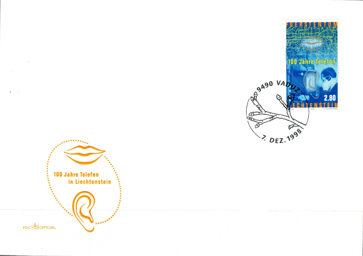 FDC ROCZNICA LIECHTENSTEIN MI.1189