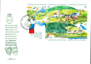 FDC ROCZNICA LIECHTENSTEIN MI.BL.16