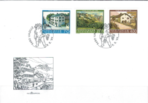 FDC ARCHITEKTURA LIECHTENSTEIN MI.1212-1214