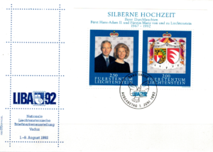 FDC SŁAWNI LUDZIE LIECHTENSTEIN MI.BL.14