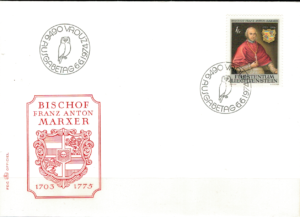 FDC SŁAWNI LUDZIE LIECHTENSTEIN MI.613
