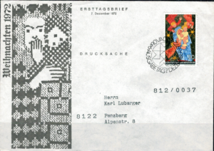 FDC BOŻE NARODZENIE LIECHTENSTEIN MI.578 NR2