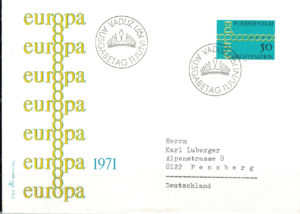 FDC EUROPA CEPT LIECHTENSTEIN MI.545 NR2