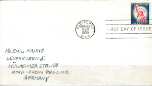 FDC STATUŁA WOLNOŚCI USA MI.663 NR3