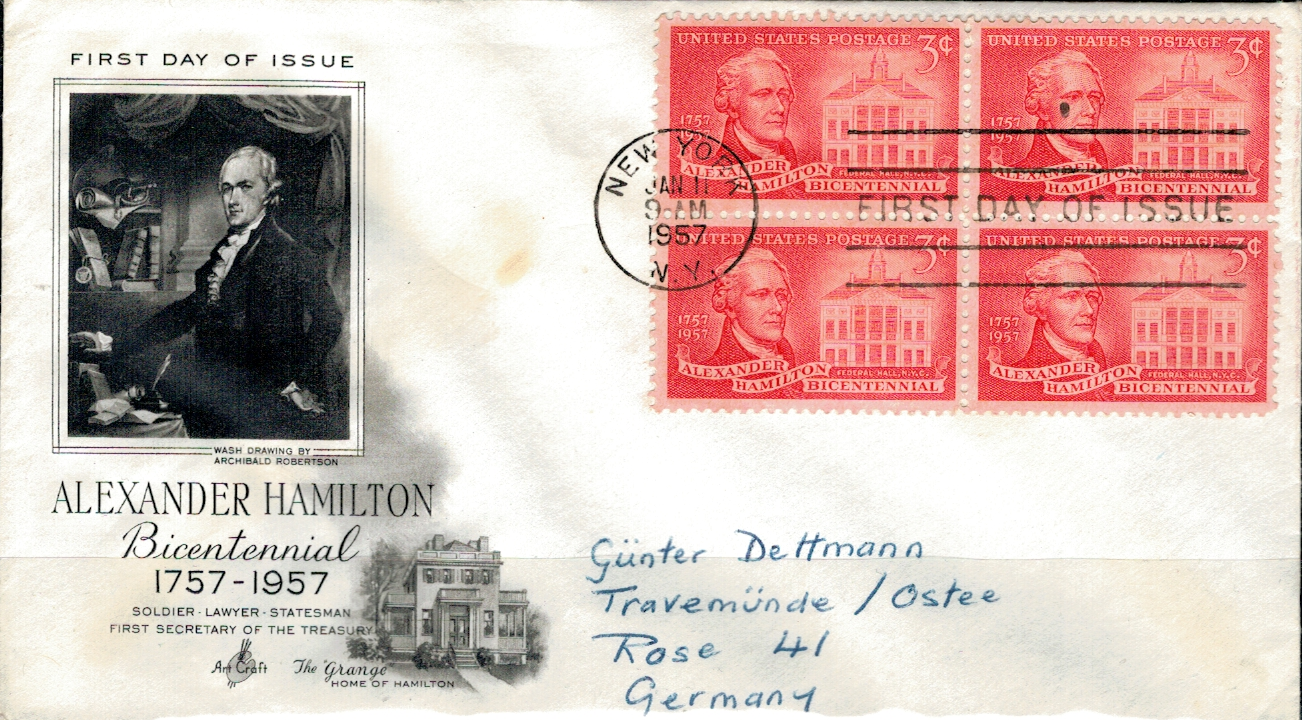 FDC SŁAWNI LUDZIE USA MI.708