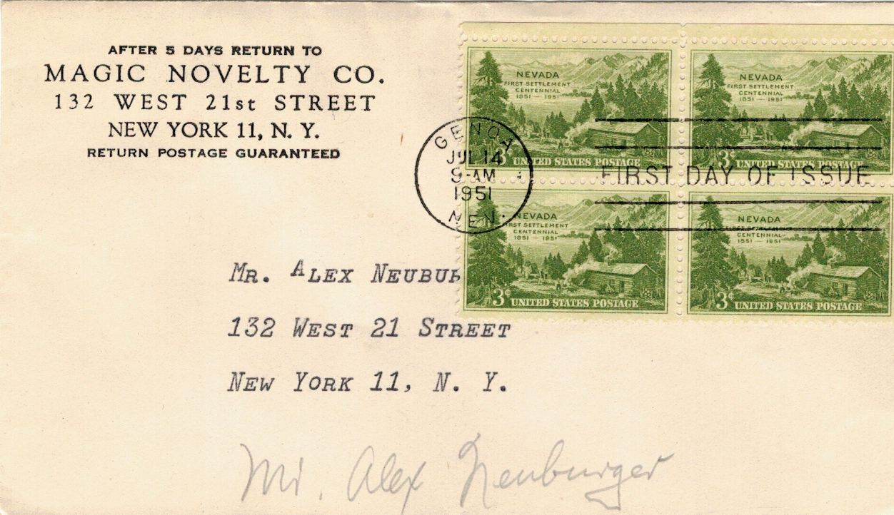 FDC ROCZNICA OSADNICTWA W NEWADZIE USA MI.617 NR3