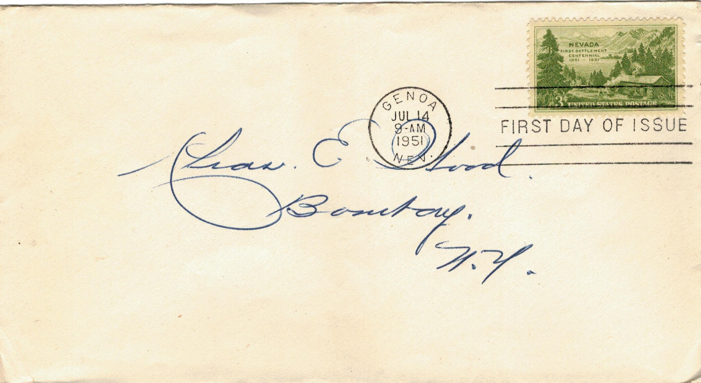 FDC ROCZNICA OSADNICTWA W NEWADZIE USA MI.617 NR2