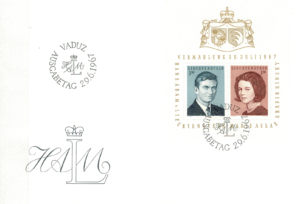 FDC SŁAWNI LUDZIE LIECHTENSTEIN MI.BL.7 NR1