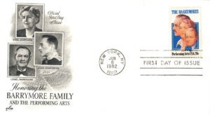 FDC RODZINA AKTORSKA BARRYMORES USA MI.1592 NR2