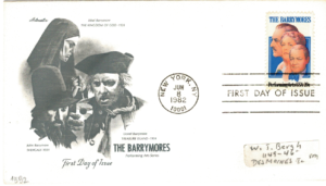 FDC RODZINA AKTORSKA BARRYMORES USA MI.1592 NR1