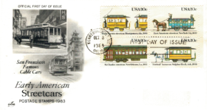 FDC HISTORYCZNE TRAMWAJE USA MI.1658-1661 NR2