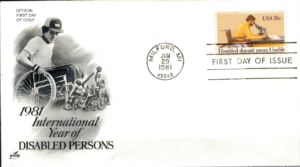 FDC MIĘDZYNARODOWY ROK OSÓB NIEPEŁNOSPRAWNYCH USA MI.1497 NR1