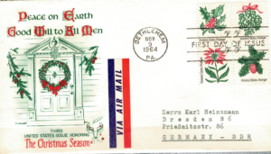 FDC BOŻE NARODZENIE USA MI.869-872