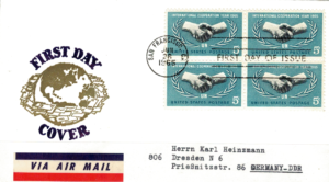 FDC POKÓJ NA ŚWIECIE USA MI.882 NR3