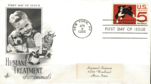 FDC DOBROSTAN ZWIERZĘTA USA MI.898 NR1